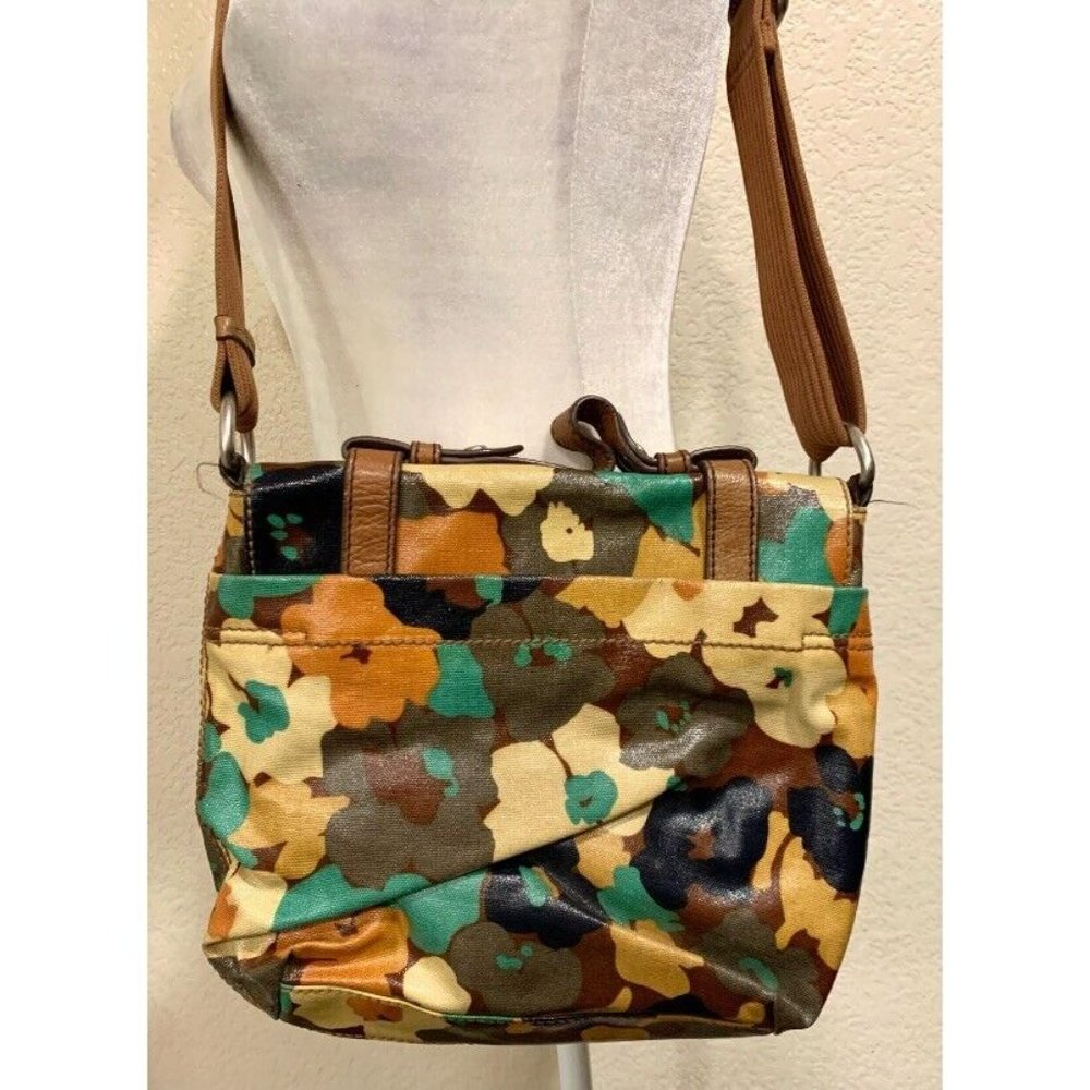 Fossil Key Per Vintage Coated Canvas Floral Print… - image 5